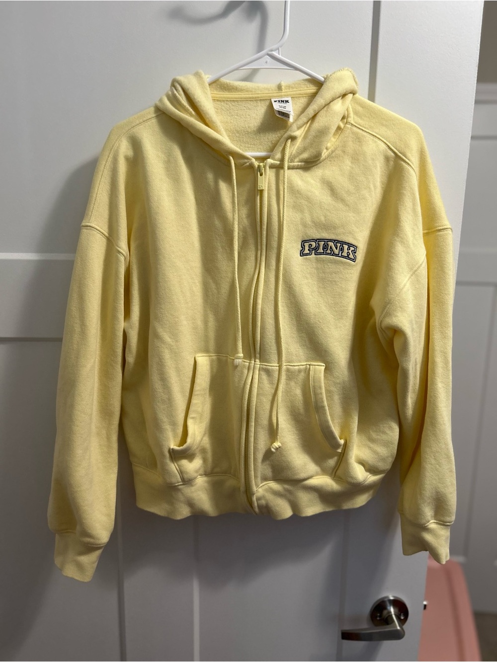 PINK Victoria's Secret Pastel Yellow Hoodie Jacket